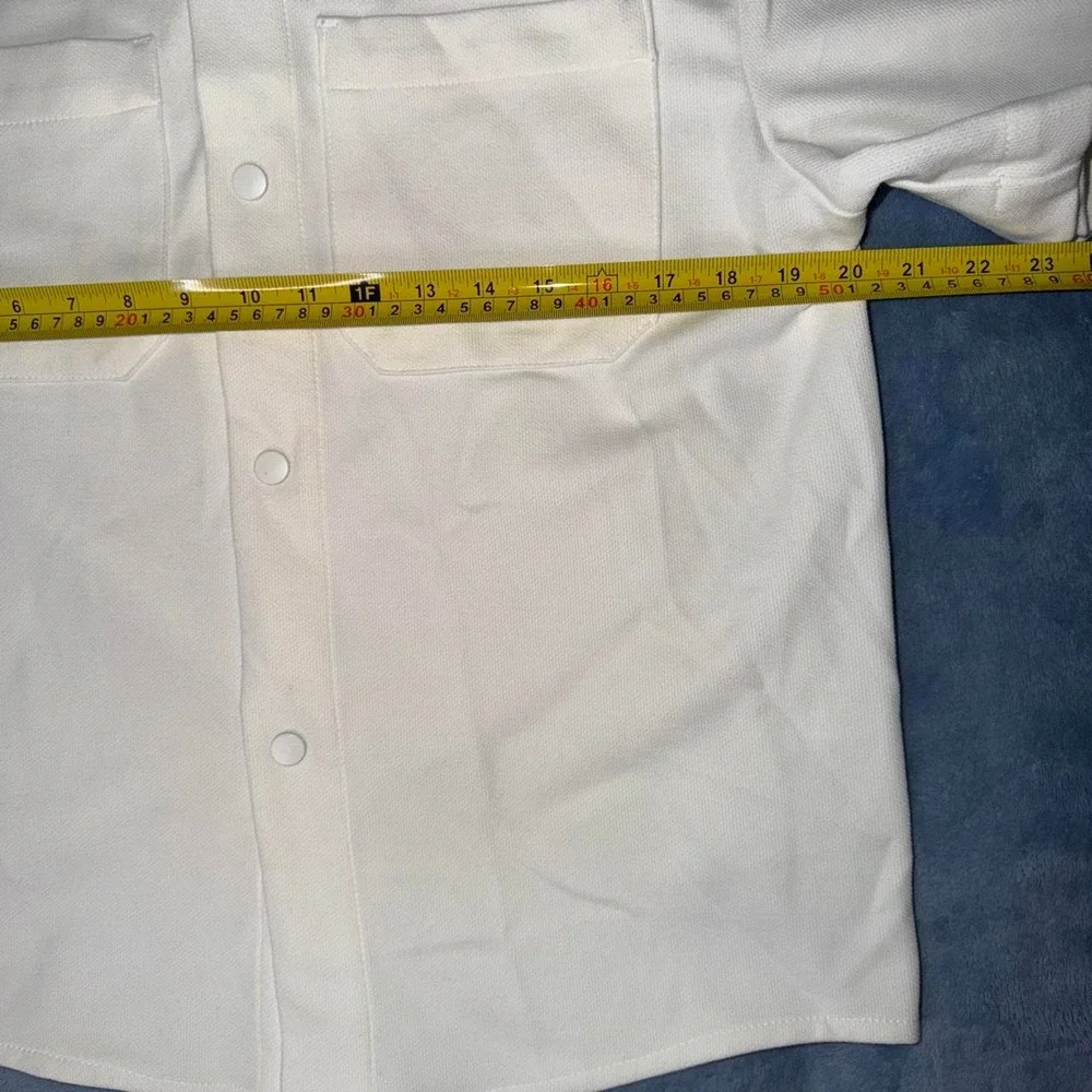 Zara White Short Sleeve Button Up Shirt